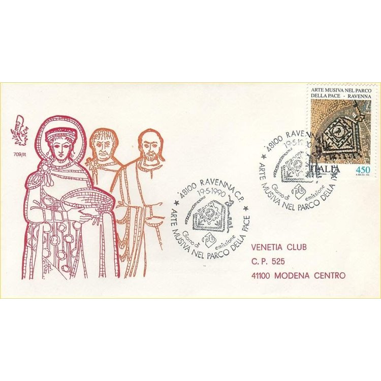 ITALIA 1990 FDC (Venetia) Arte musiva