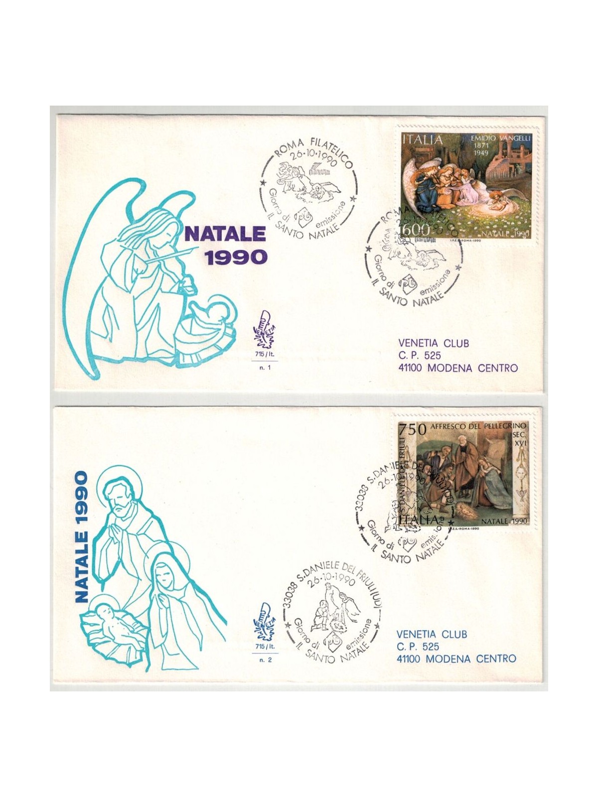 ITALIA 1990 FDC (Venetia) Natale
