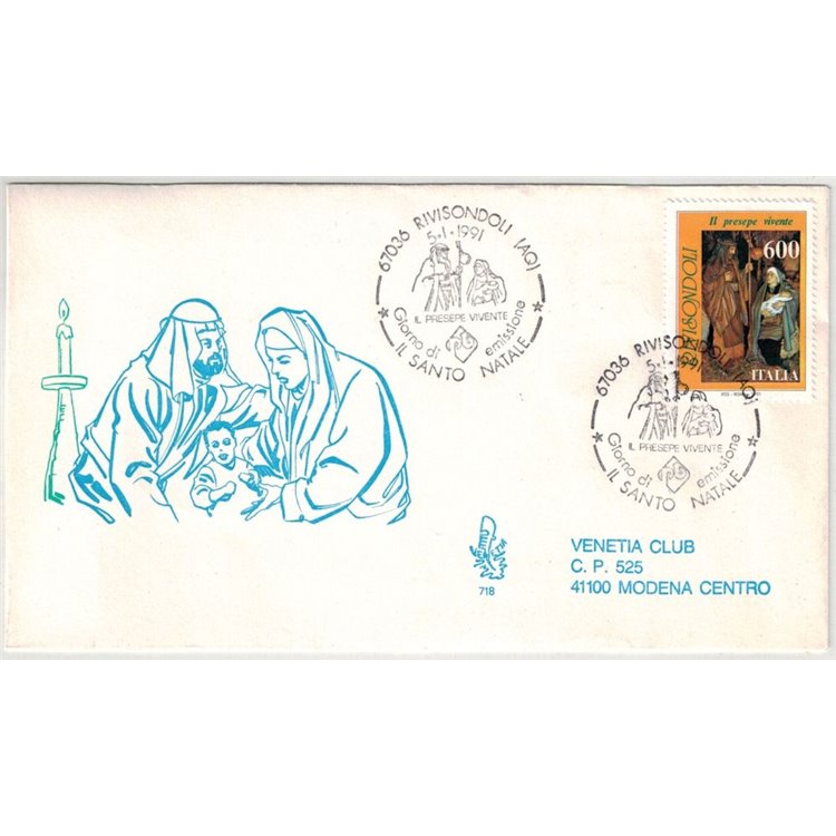 ITALIA 1991 FDC (Venetia) Rivisondoli