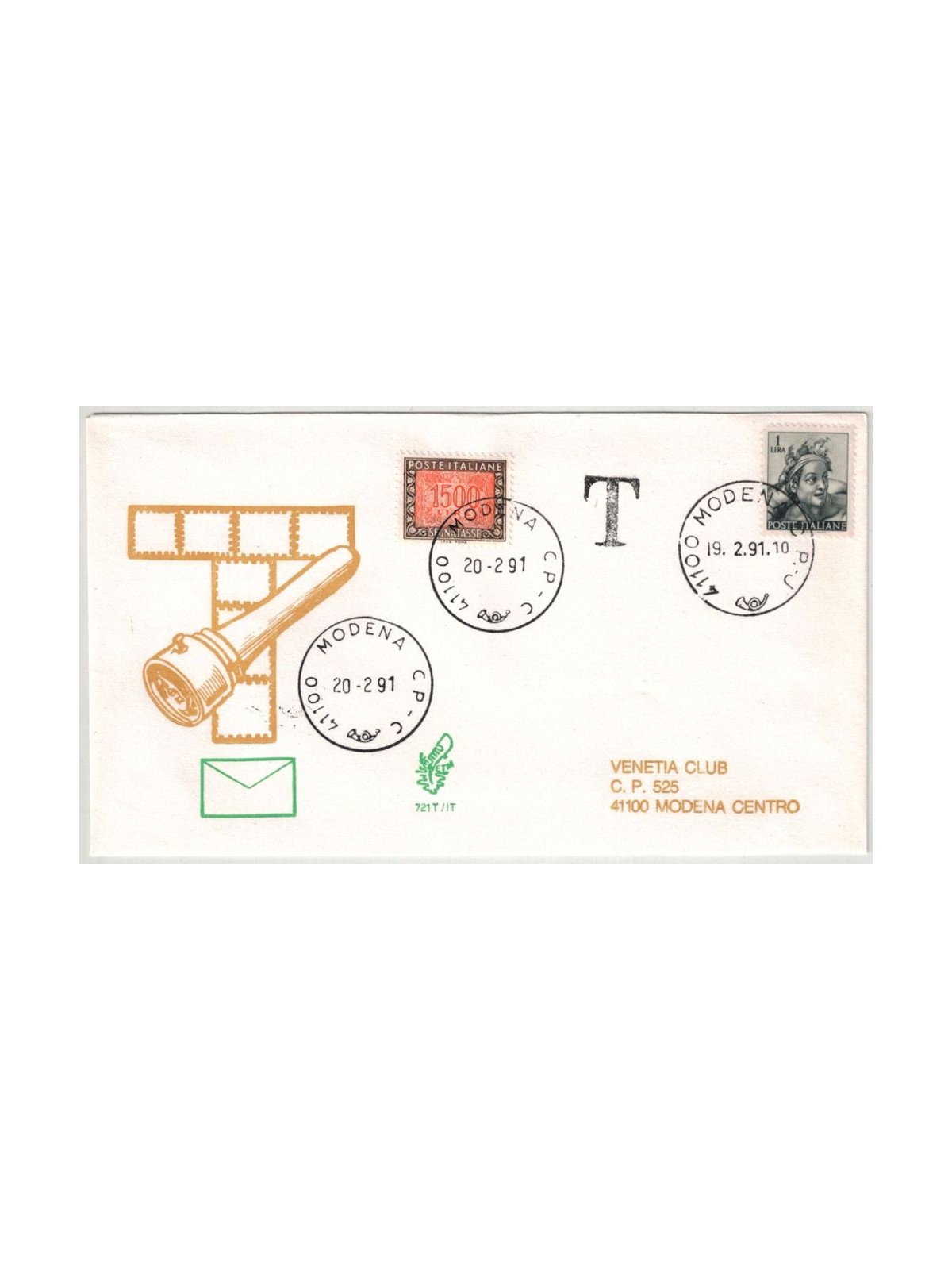 ITALIA 1991 FDC (Venetia) Segnatasse