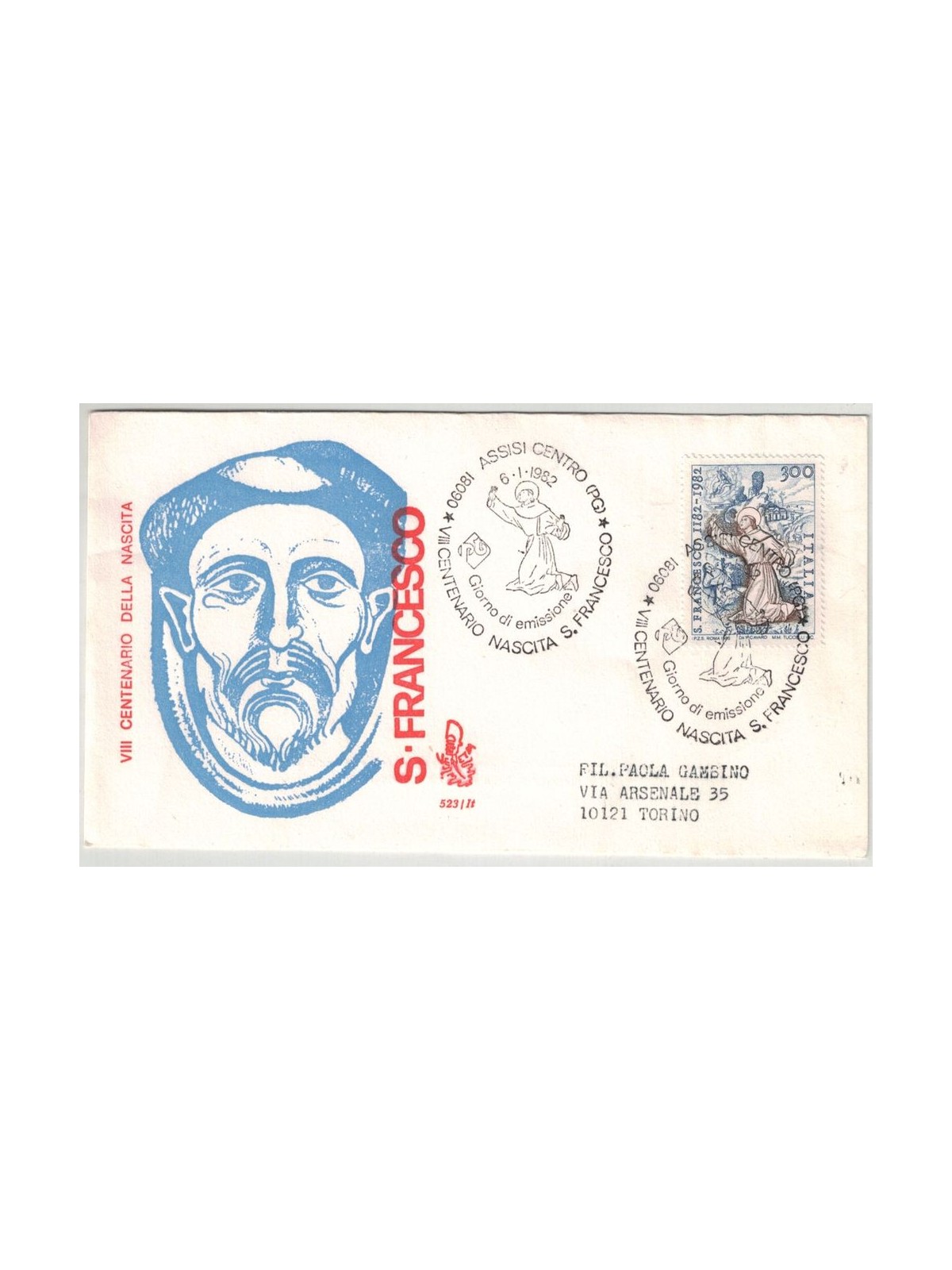 ITALY 1982 FDC (Venice) Saint Francis of Assisi