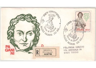 ITALIA 1982 FDC (Venetia) Niccolò Paganini racc
