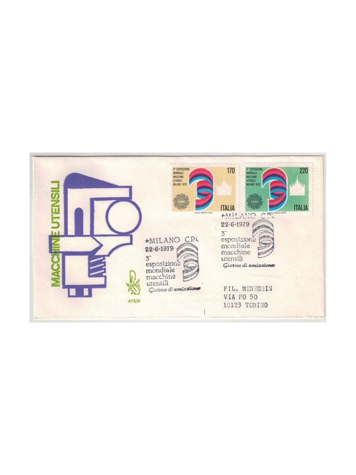ITALIA 1979 FDC (Venetia) Macchine utensili
