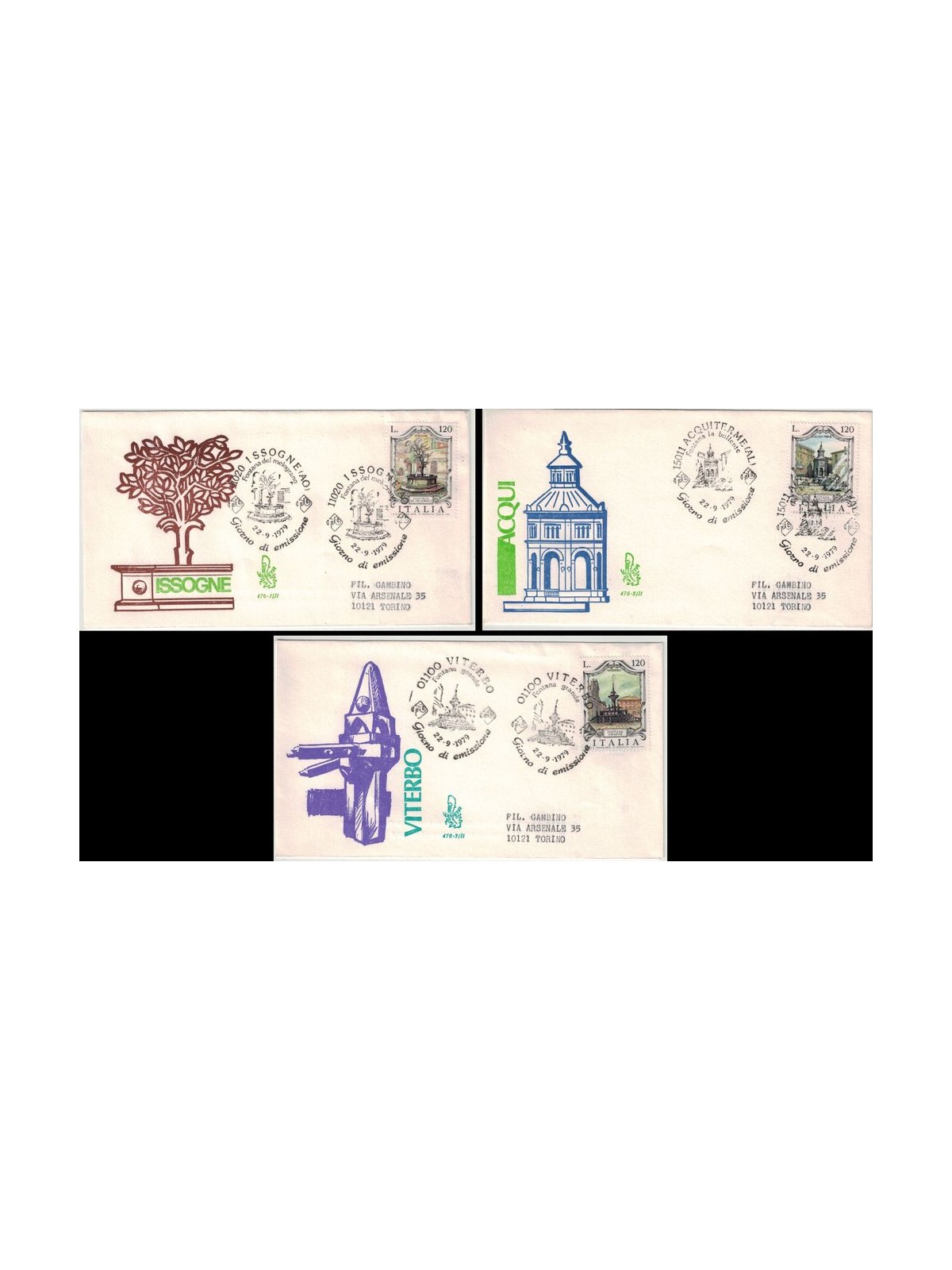 ITALY 1979 FDC (Venice) Fountains