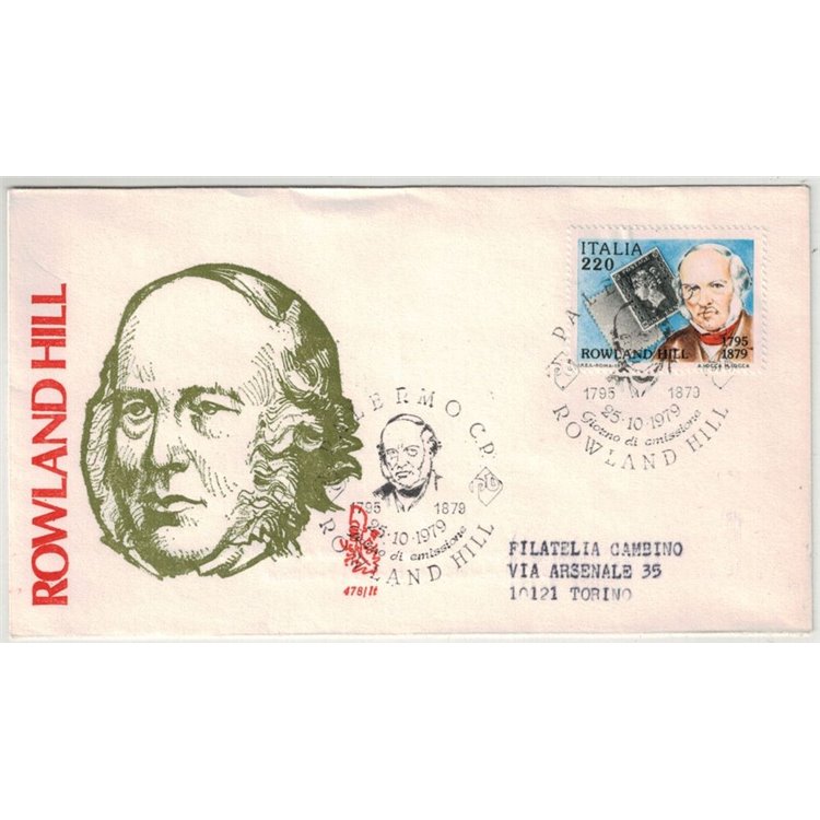 ITALY 1979 FDC (Venetia) Rowland Hill