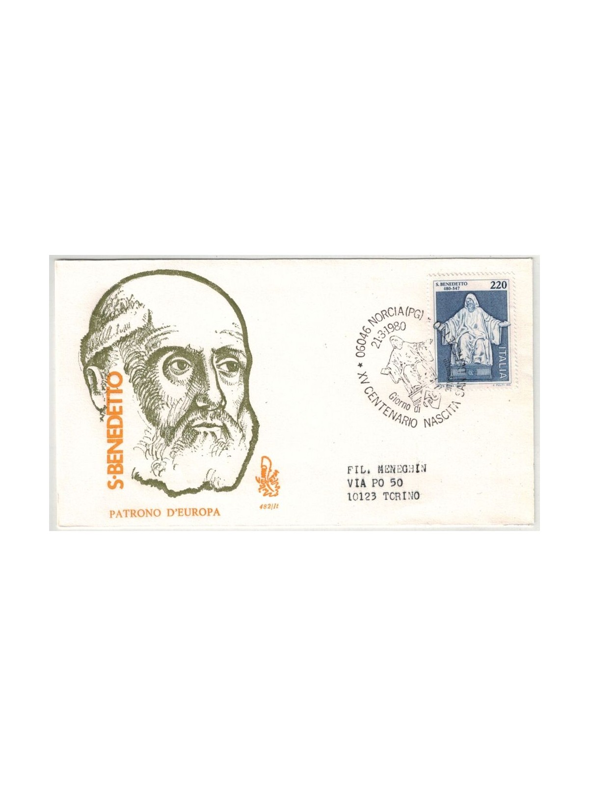 ITALIA 1980 FDC (Venetia) San Benedetto