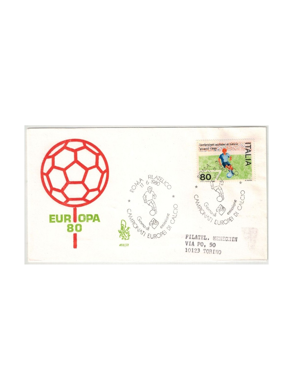 ITALIA 1980 FDC (Venetia) Europei di calcio