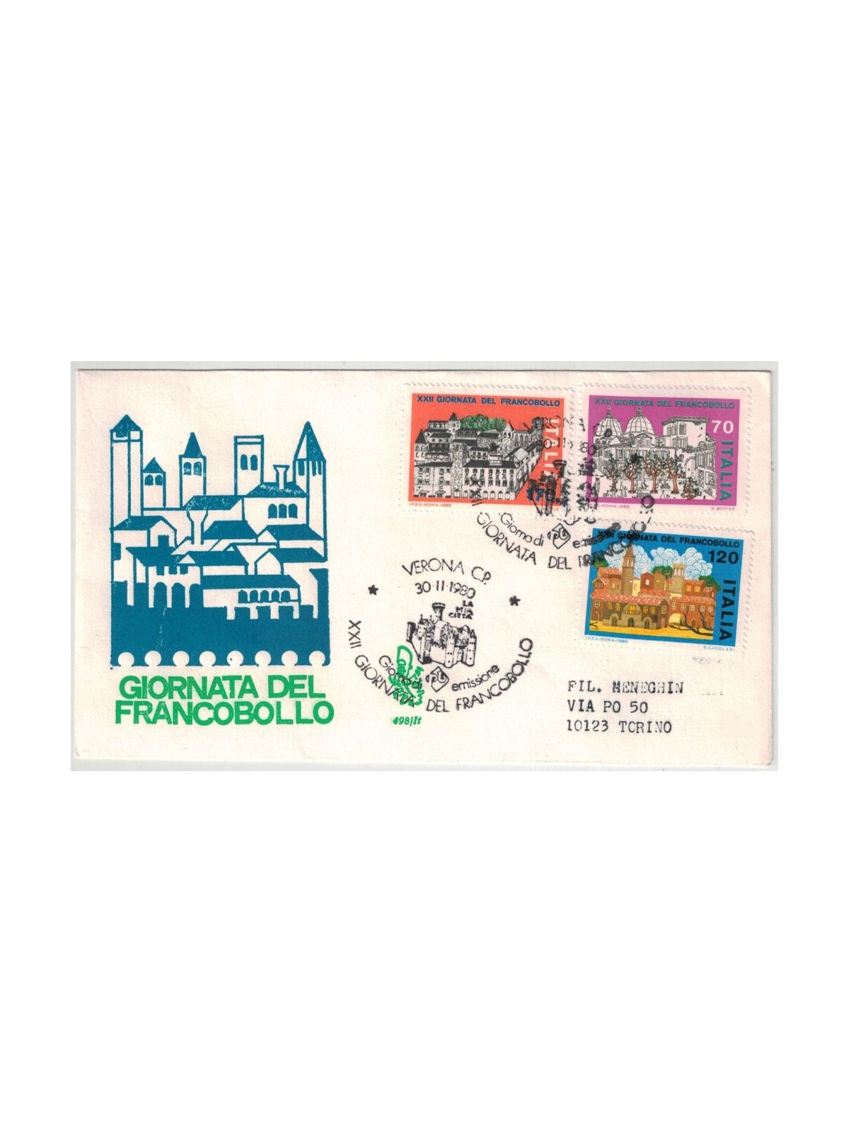 ITALY 1980 FDC (Venice) Stamp Day vr