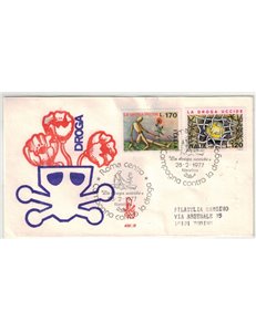 ITALY 1977 FDC (Venice) Anti-drug campaign