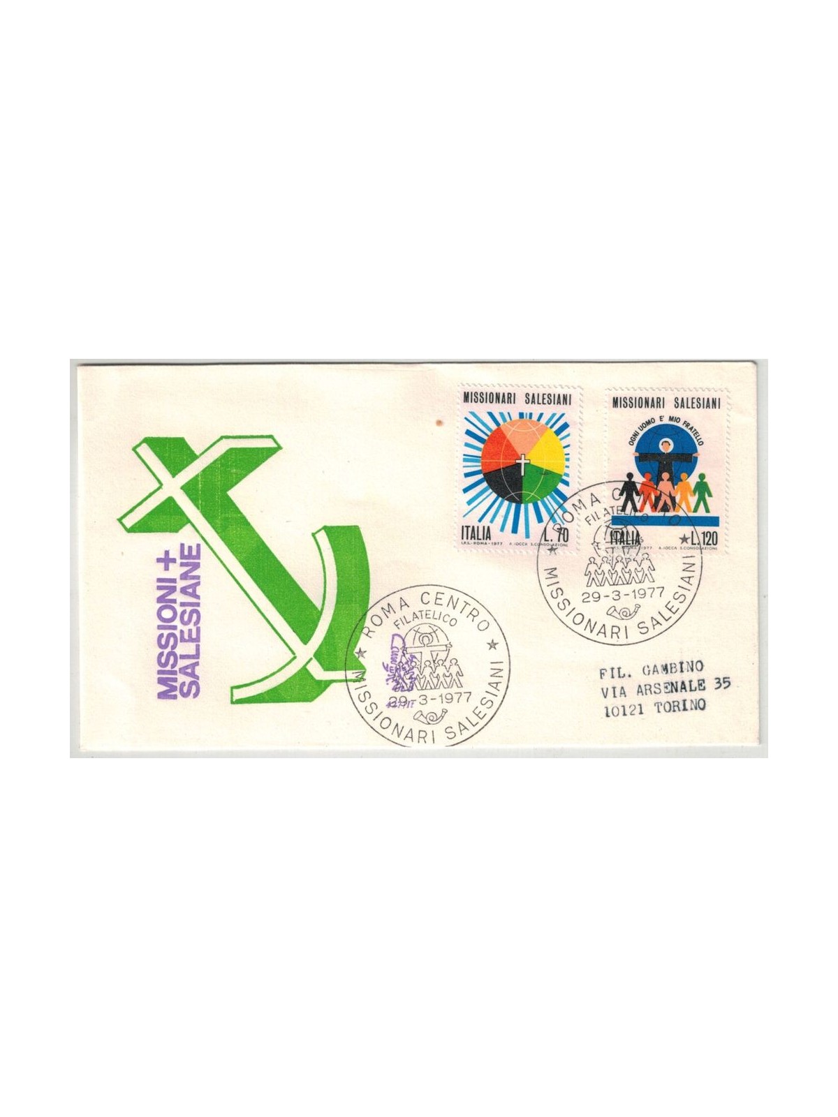 ITALY 1977 FDC (Venice) Salesian Missionaries
