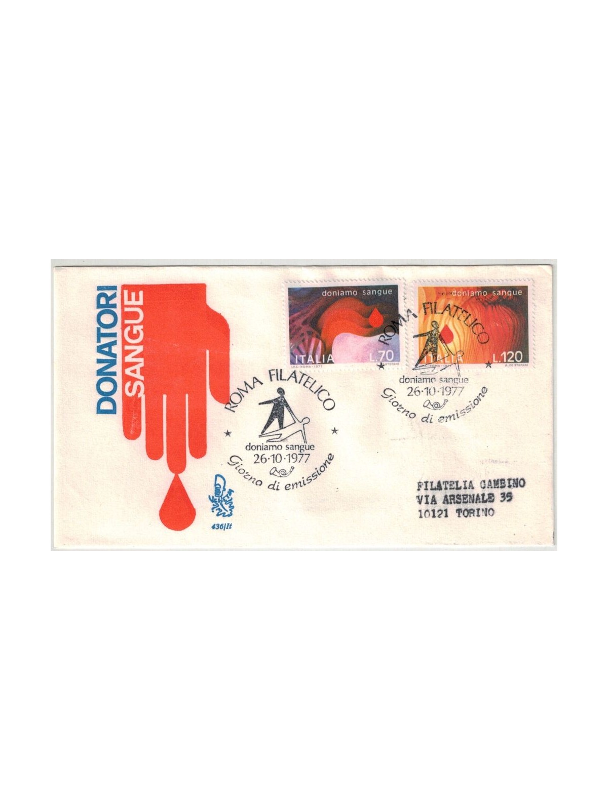 ITALIA 1977 FDC (Venetia) Donatori di sangue