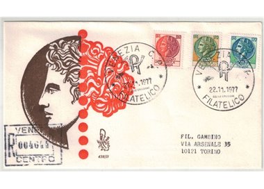ITALIA 1977 FDC (Venetia) Siracusana racc