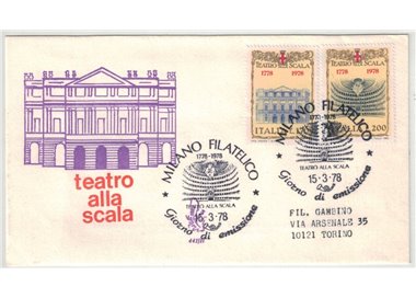 ITALIA 1978 FDC (Venetia) Teatro alla Scala