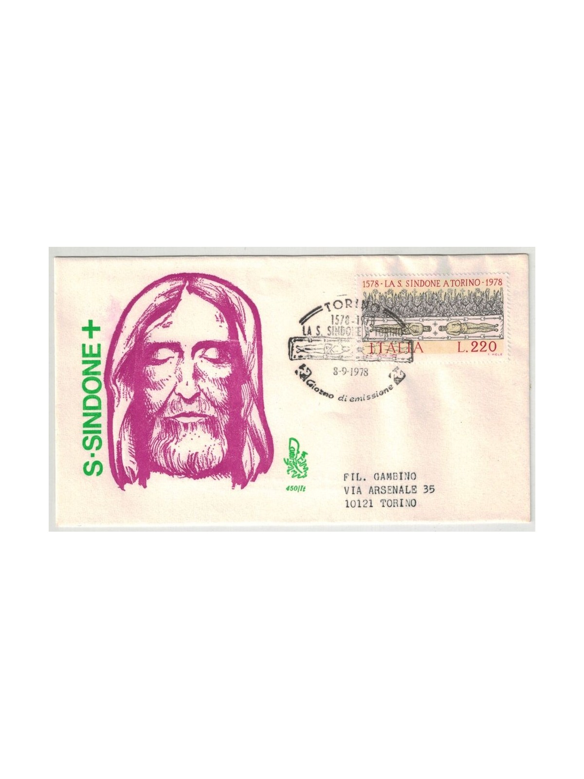 ITALIA 1978 FDC (Venetia) Sacra Sindone