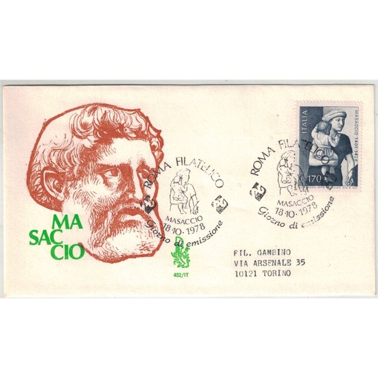 ITALIA 1978 FDC (Venetia) Masaccio