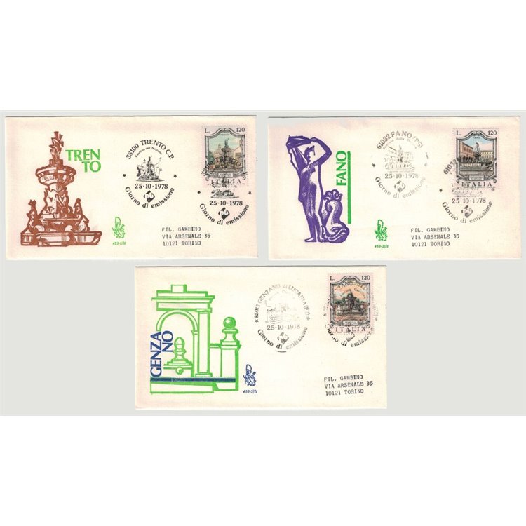 ITALIA 1978 FDC (Venetia) Fontane - 6ª emissione