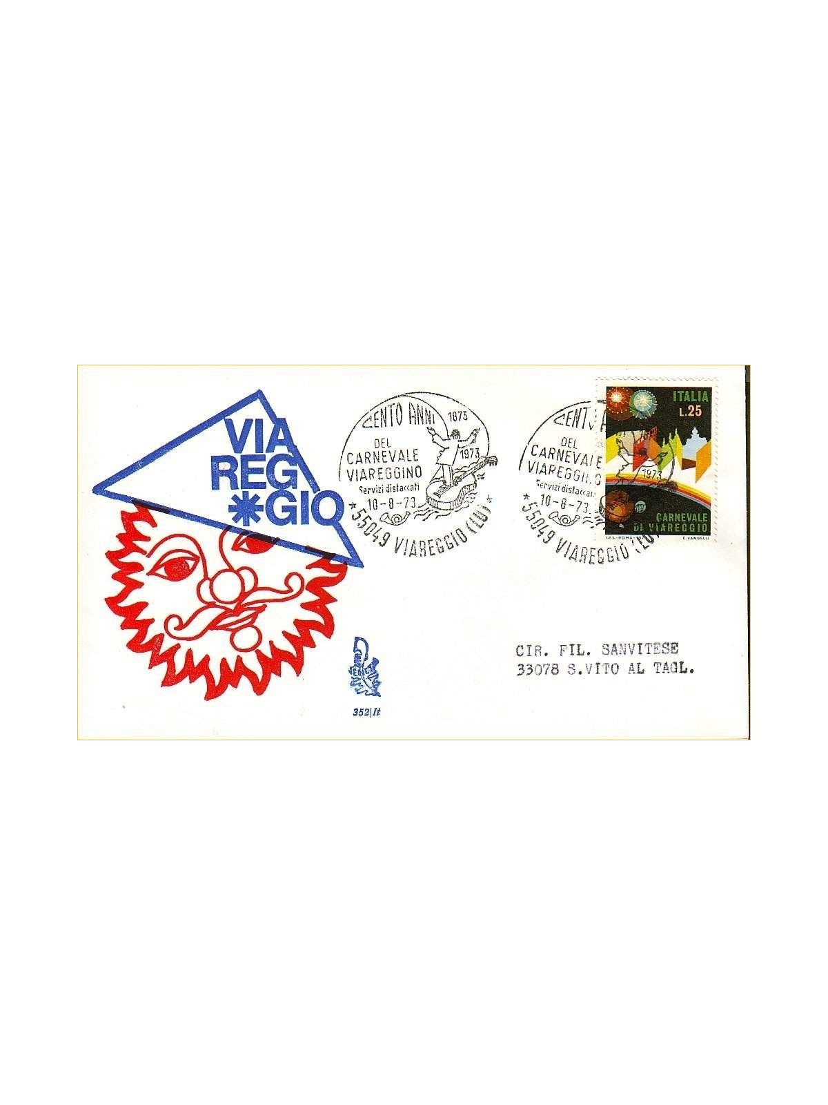 ITALIA 1973 FDC (Venetia) Carnevale Viareggio