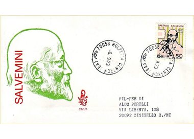ITALY 1973 FDC (Venice) Gaetano Salvemini