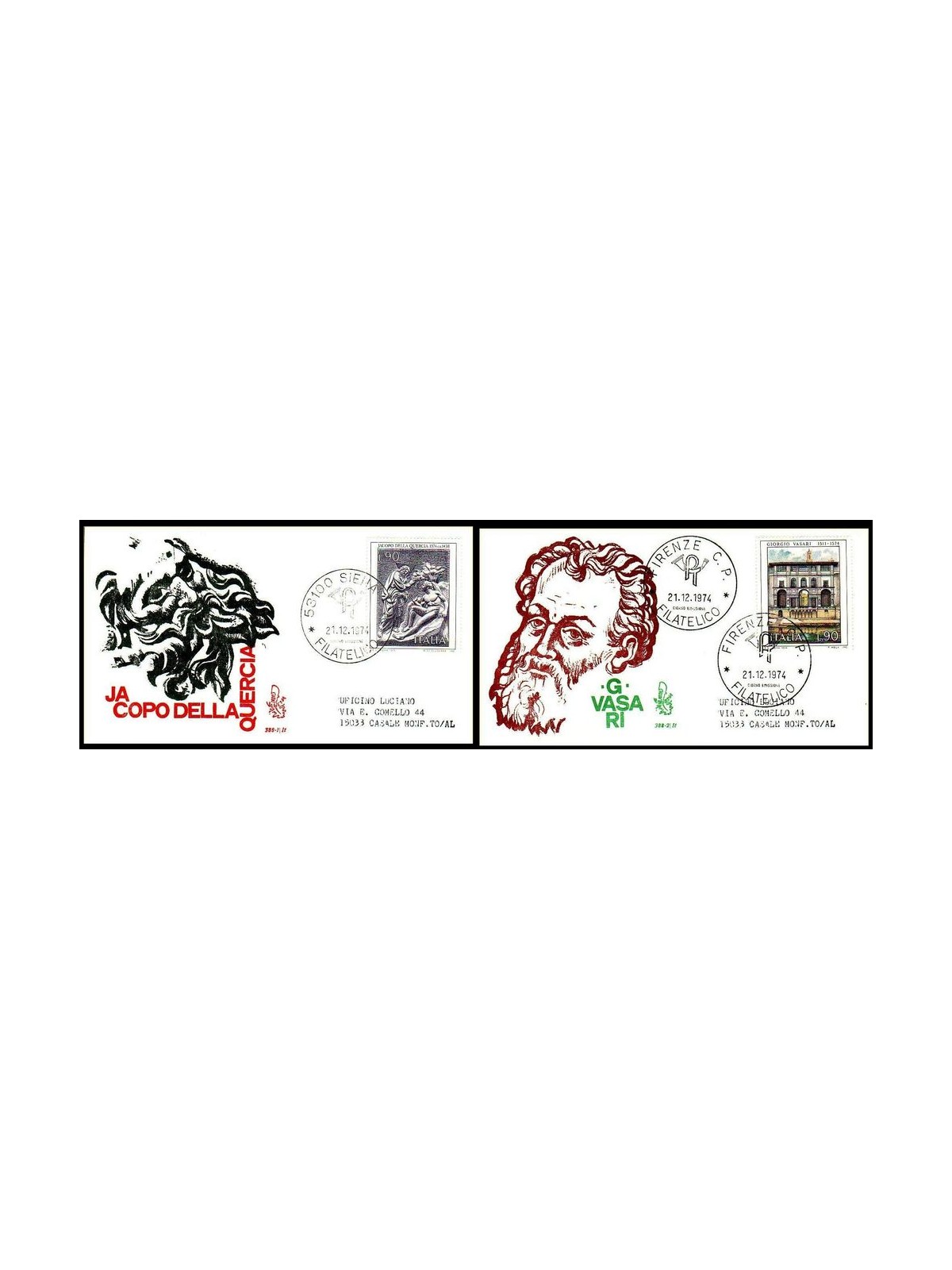 ITALIA 1974 FDC (Venetia) Arte Italiana ord
