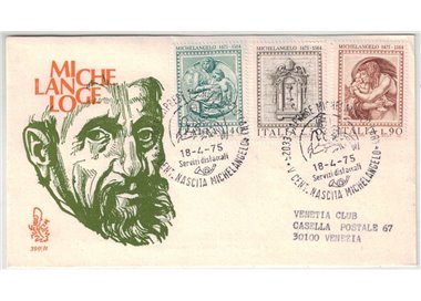 ITALIA 1975 FDC (Venetia) Michelangelo ord