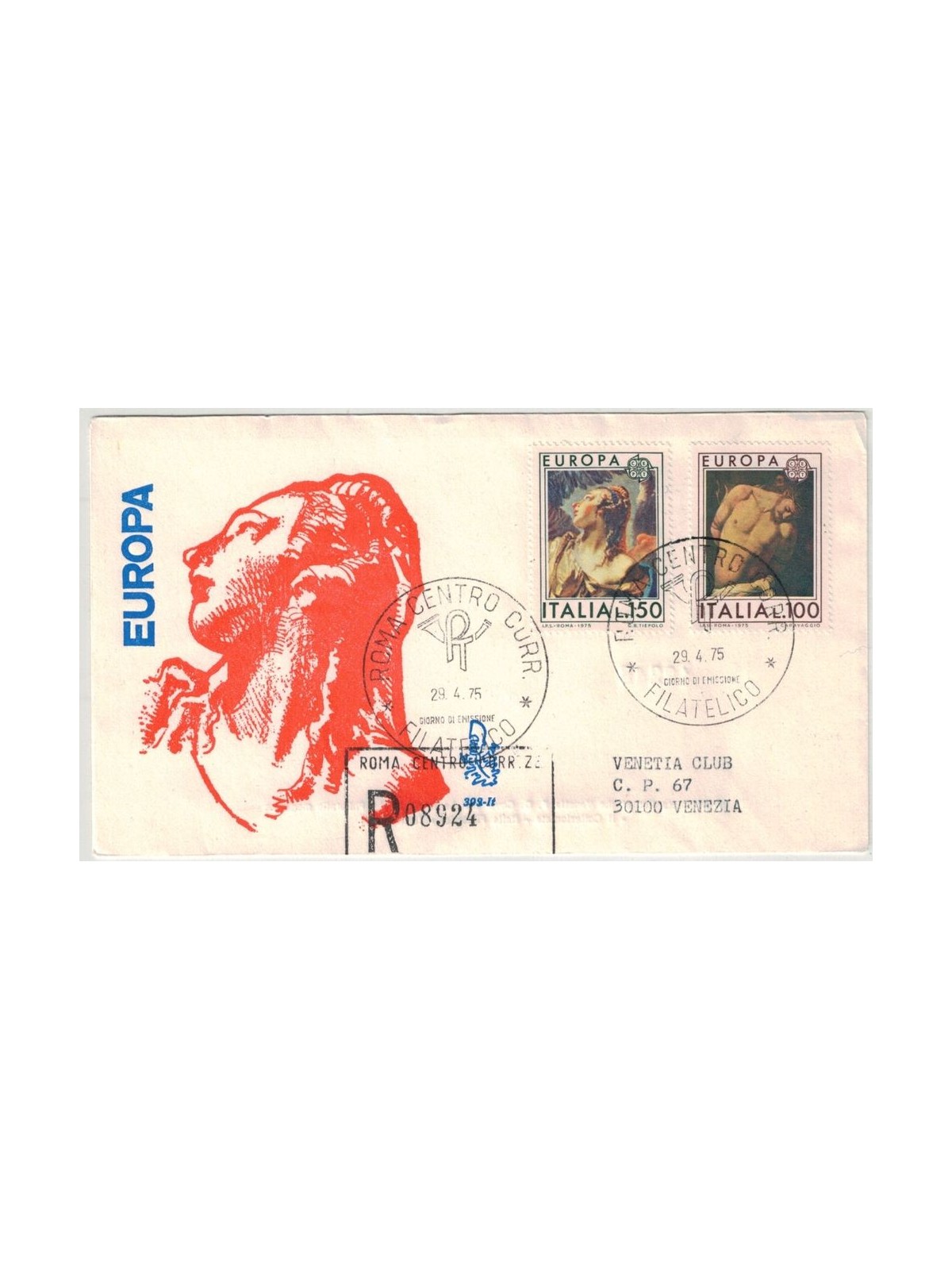 ITALIA 1975 FDC (Venetia) Europa racc