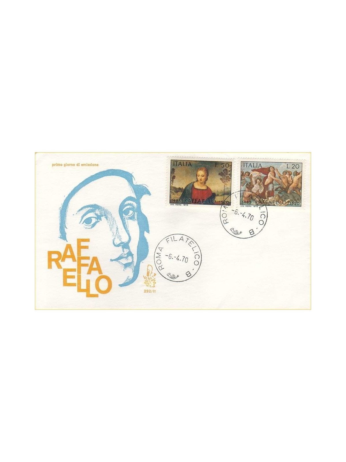 ITALY 1970 FDC (Venice) Raffaello Sanzio