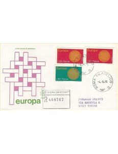 ITALY 1970 FDC (Venetia) Europa Cept rec