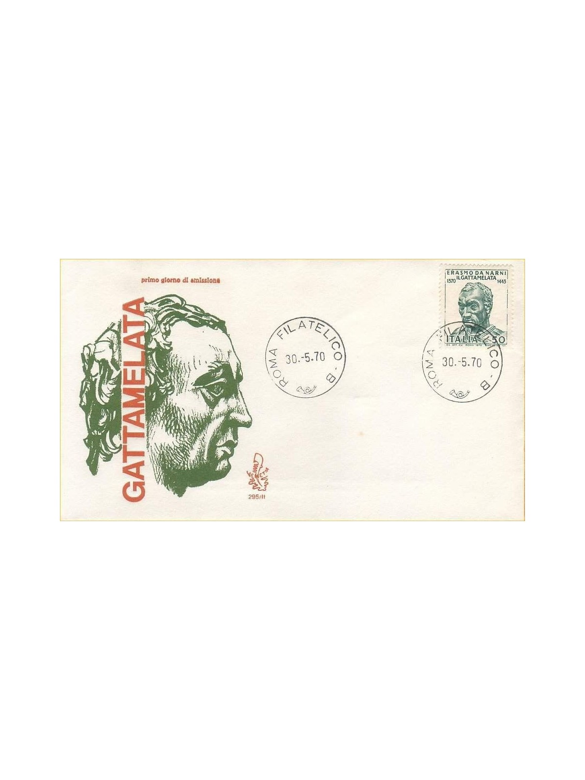 ITALY 1970 FDC (Venetia) Gattamelata rm