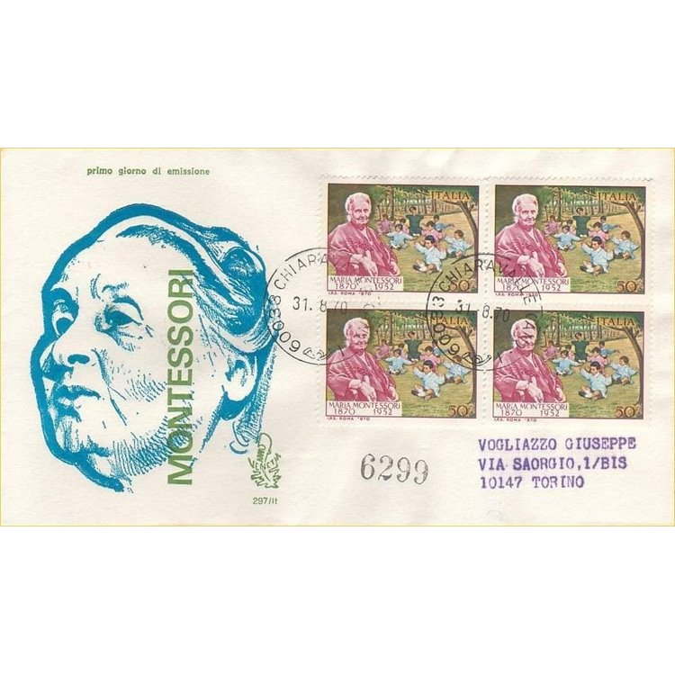 ITALY 1970 FDC (Venice) Maria Montessori collection