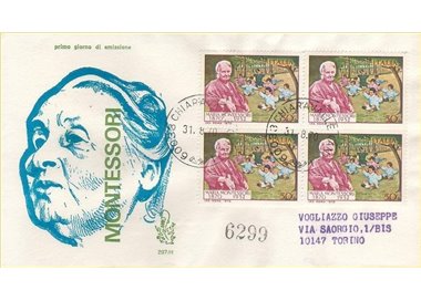 ITALIA 1970 FDC (Venetia) Maria Montessori racc