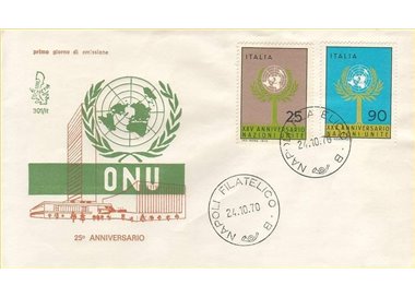 ITALIA 1970 FDC (Venetia) Anniversario Onu