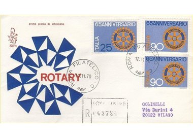 ITALY 1970 FDC (Venetia) Rotary collection