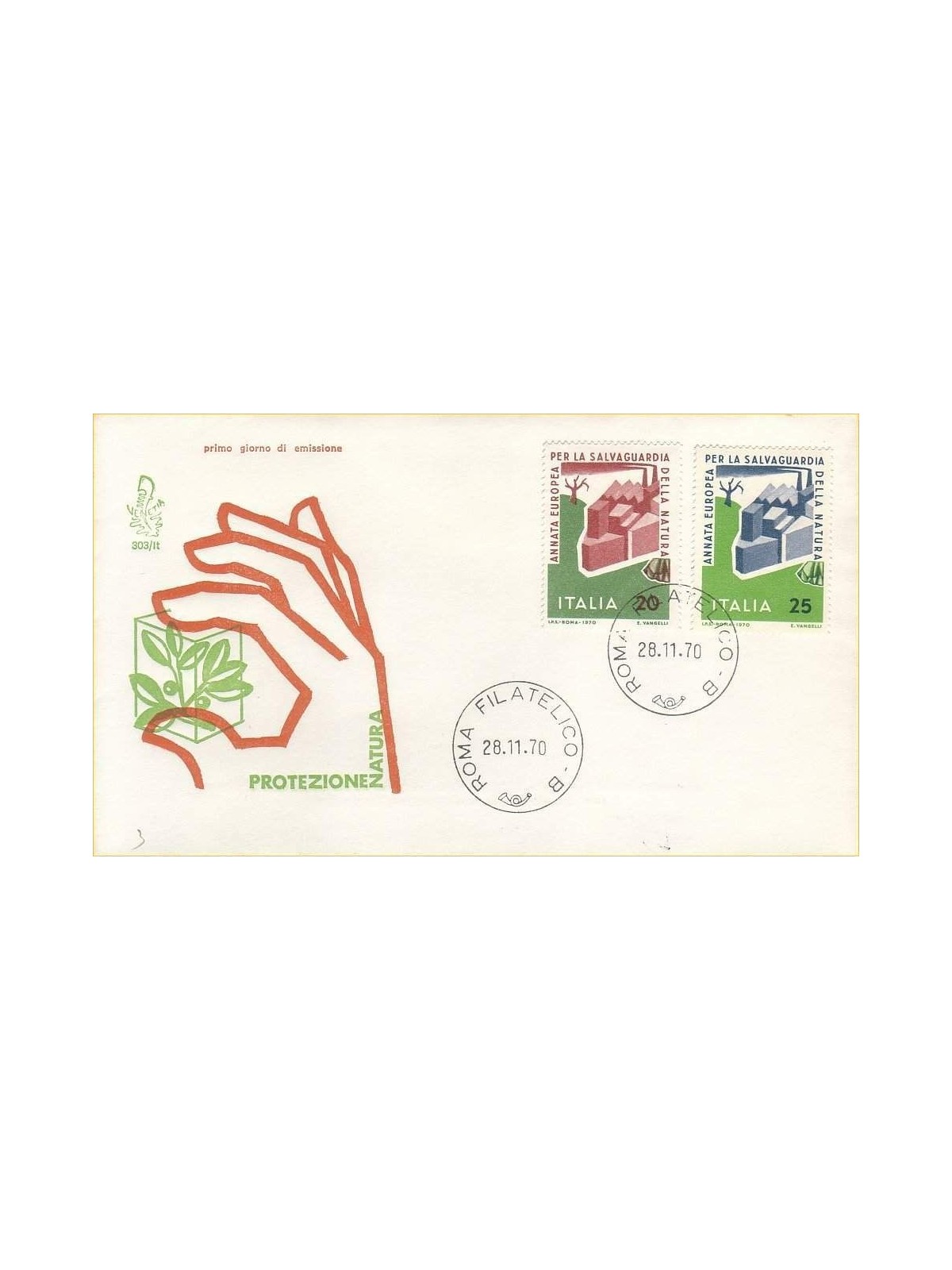 ITALY 1970 FDC (Venice) Nature Conservation rm