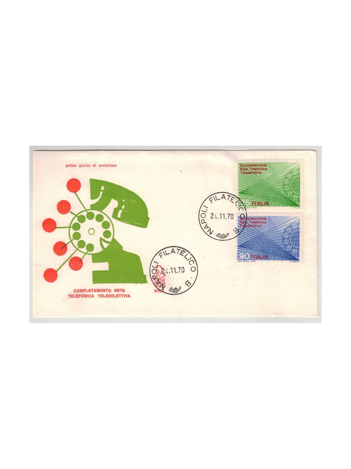 ITALY 1970 FDC (Venice) Television network