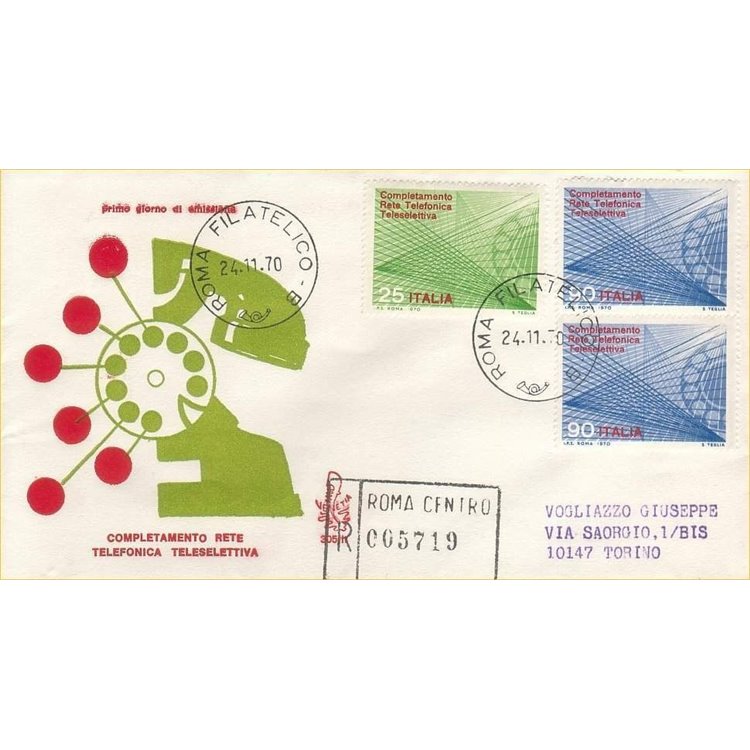 ITALY 1970 FDC (Venice) Collective television network