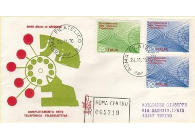 ITALIA 1970 FDC (Venetia) Rete teleselettiva racc