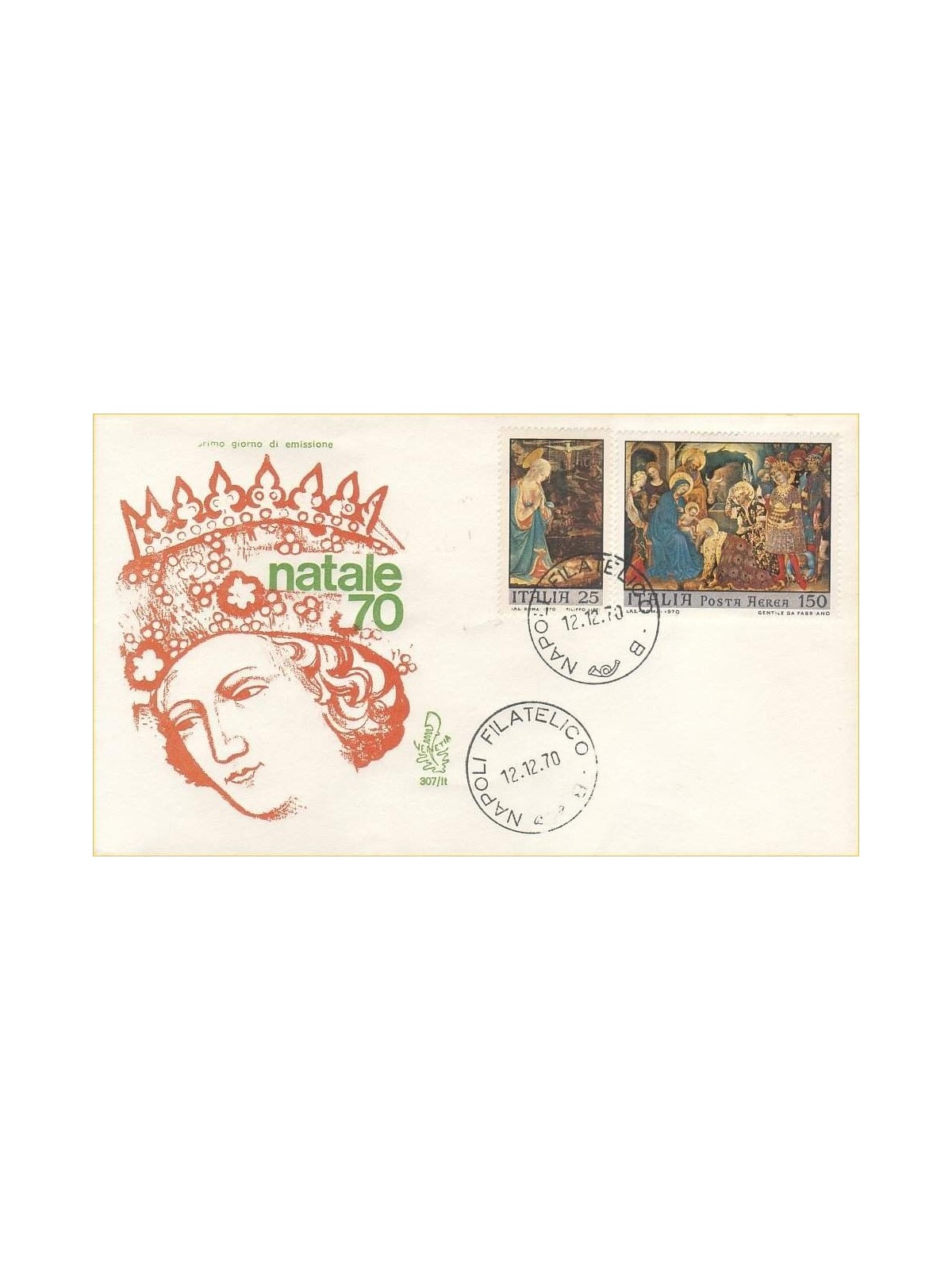 ITALY 1970 FDC (Venice) Christmas