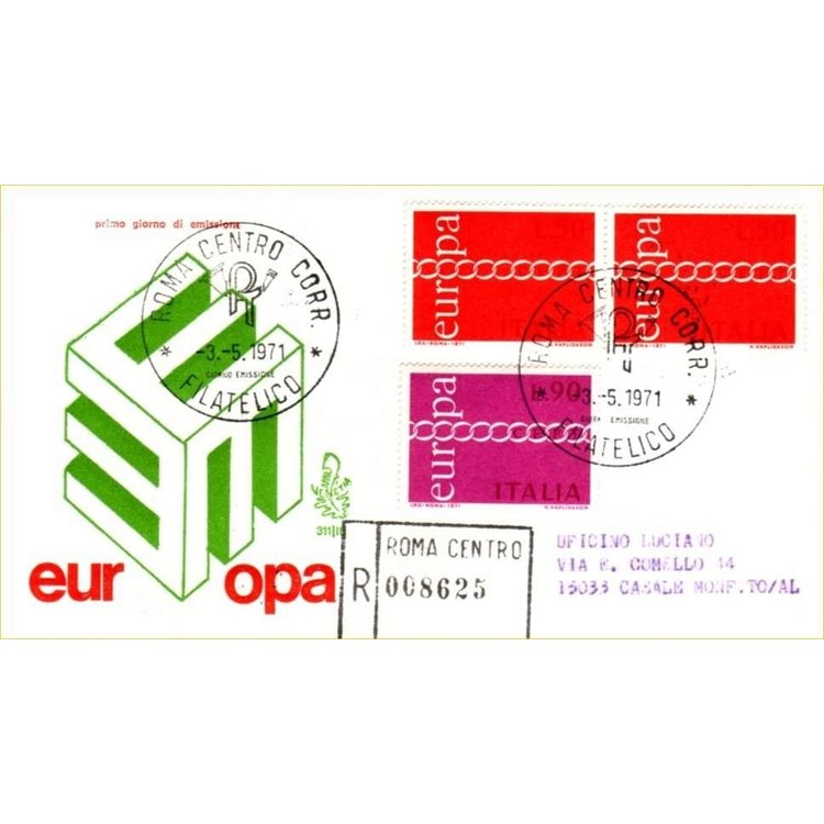ITALY 1971 FDC (Venetia) Europa Cept rec