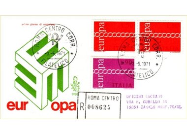 ITALY 1971 FDC (Venetia) Europa Cept rec