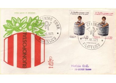 ITALY 1971 FDC (Venice) Postal Savings Ordinary