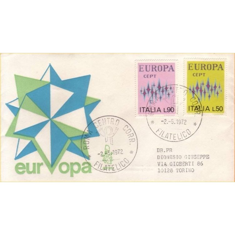 ITALY 1972 FDC (Venetia) Europa Cept rm
