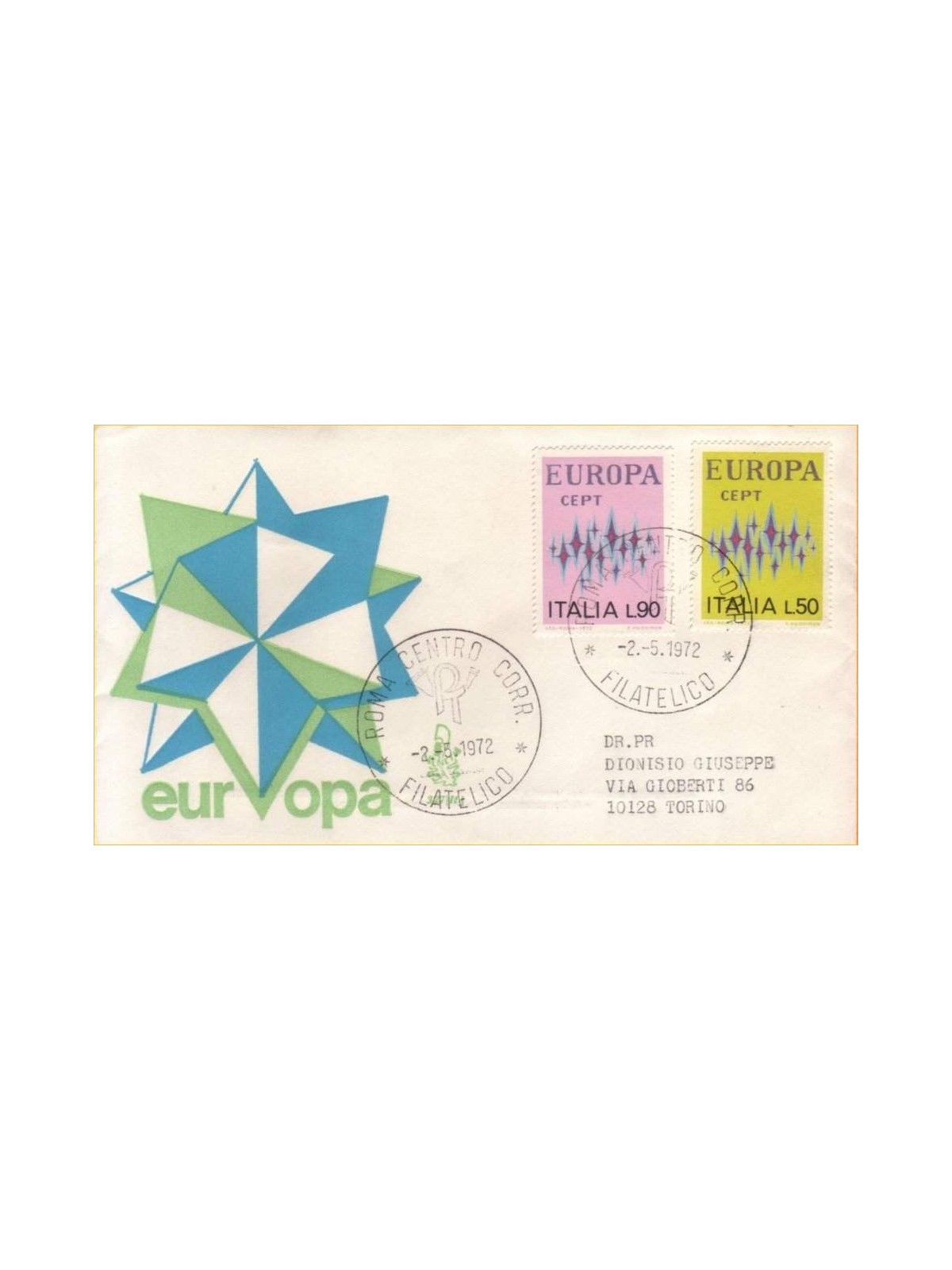ITALIA 1972 FDC (Venetia) Europa Cept rm