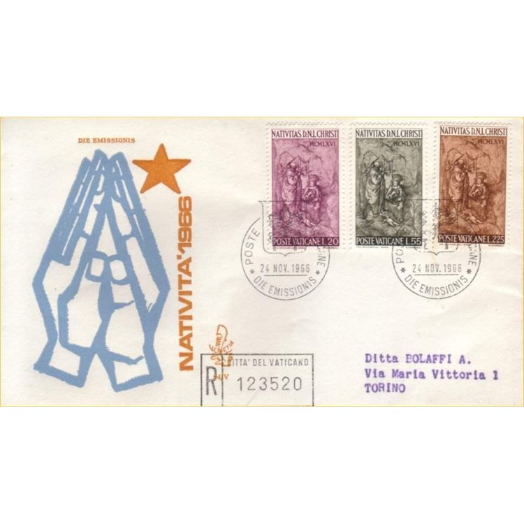 VATICAN 1966 FDC (Venice) Christmas collection