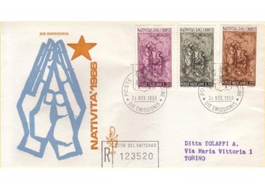 VATICANO 1966 FDC (Venetia) Natale rac