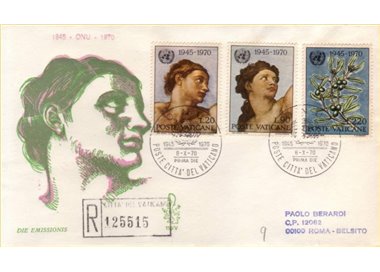 VATICAN 1970 FDC (Venice) UN Anniversary