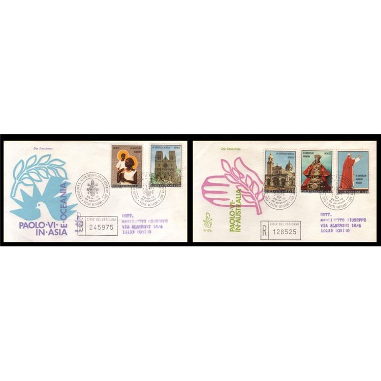 VATICAN 1970 FDC (Venice) Journey of Paul VI collected