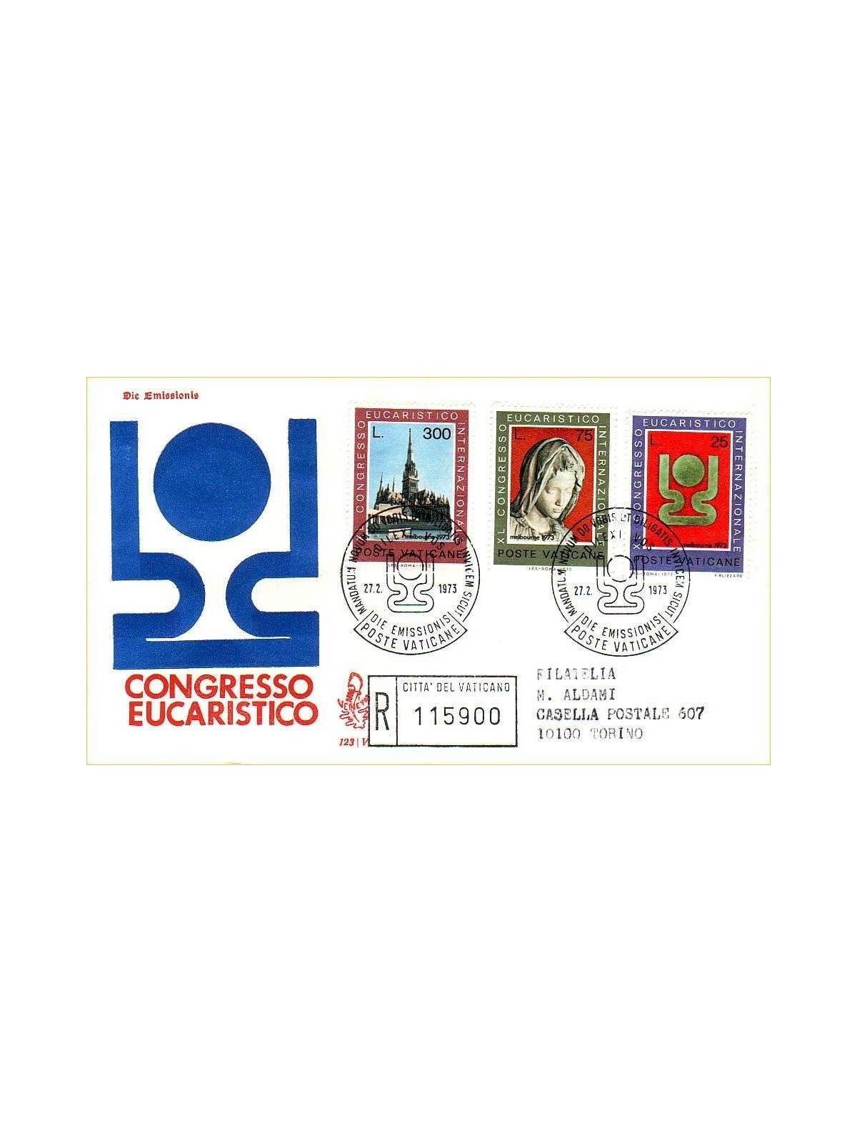 VATICANO 1973 FDC (Venetia) Congresso eucaristico rac