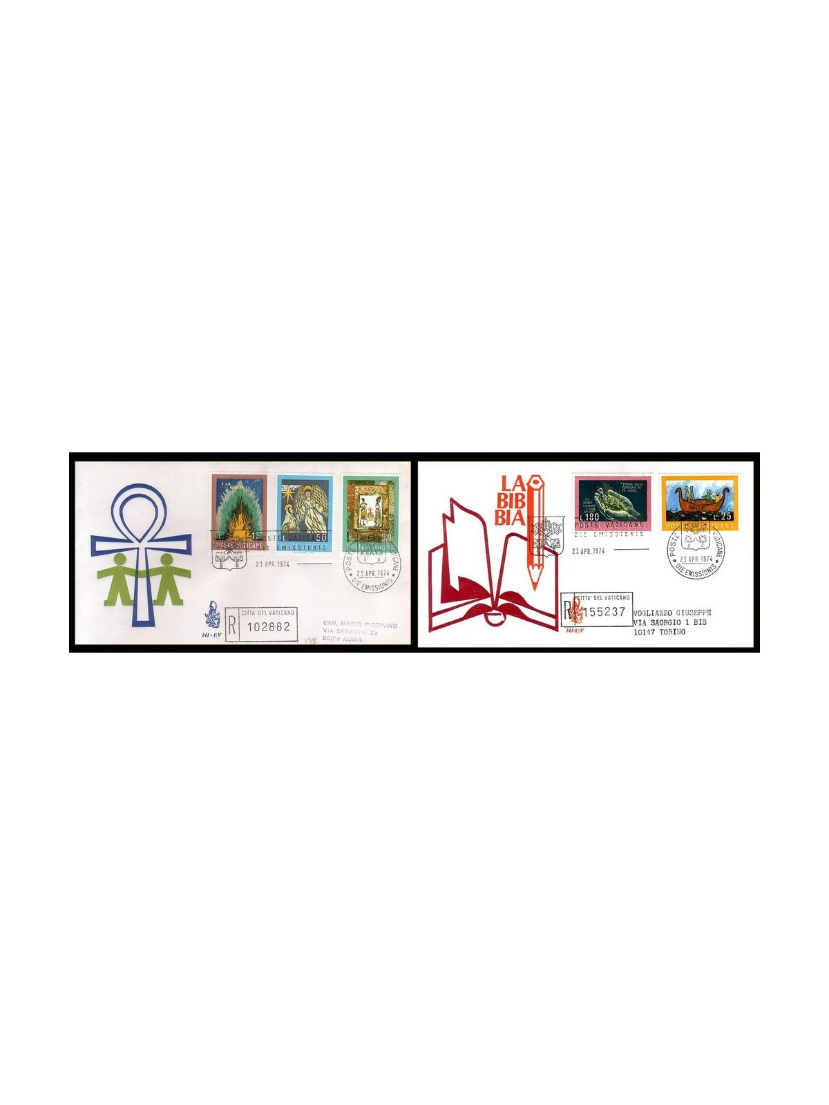 VATICANO 1974 FDC (Venetia) La Bibbia rac
