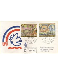 VATICANO 1974 FDC (Venetia) Centenario UPU rac