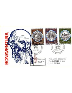 VATICAN 1974 FDC (Venetia) San Bonaventura rac